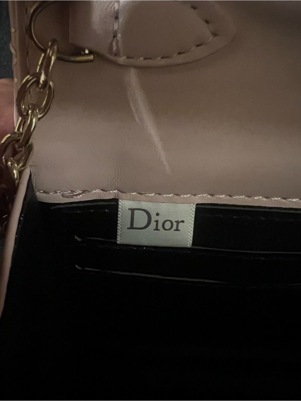 Dior Pale Pink Quilted Leather Crossbody with Gold Hardware - Picture 9 of 12